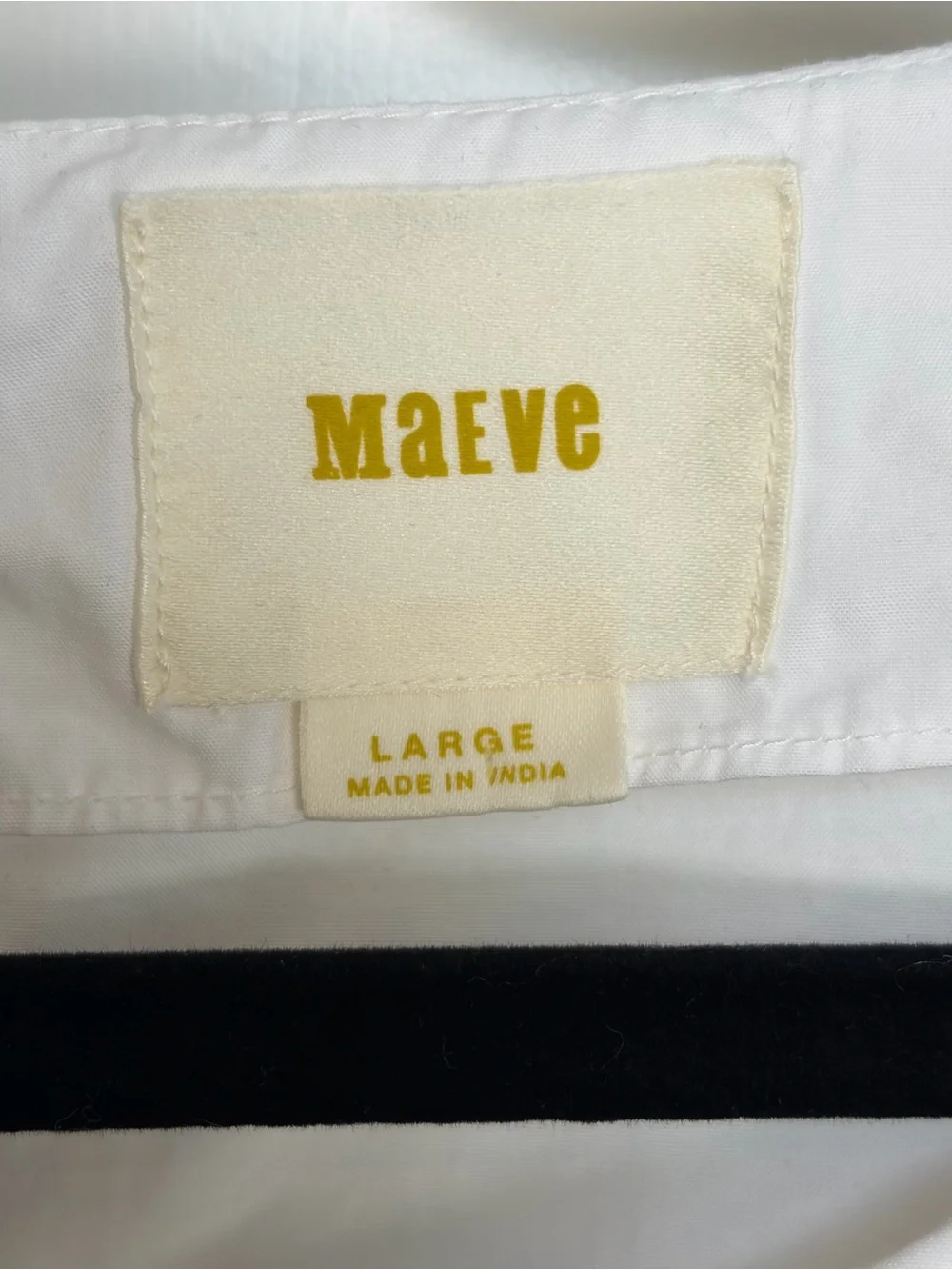 Anthropologie Maeve White Embroidered Puff Sleeve Top (Large)
